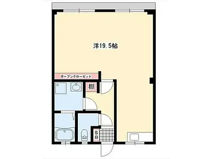 三宅マンション(ワンルーム/2階)の間取り写真