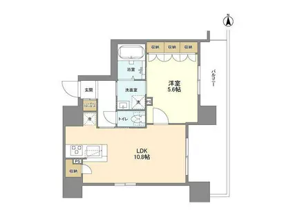 シーズンフラッツ元浅草4丁目(1LDK/7階)の間取り写真