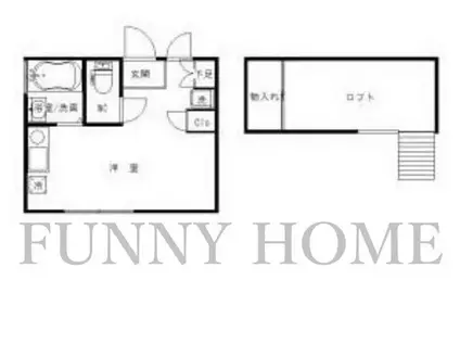 メゾン・ド・プティ(ワンルーム/1階)の間取り写真