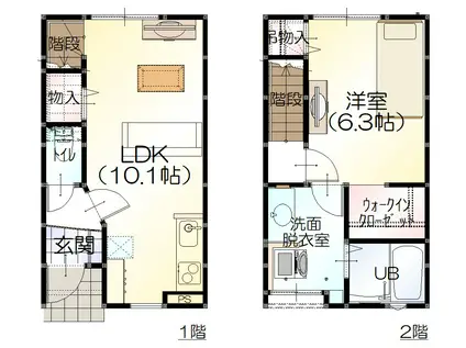 コレット(1LDK/1階)の間取り写真