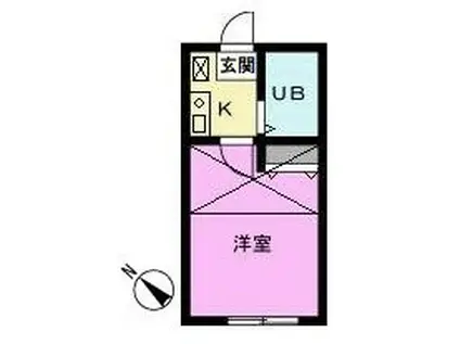 アネックス草加28期C棟(1K/1階)の間取り写真