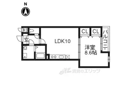 シャルマン(1LDK/3階)の間取り写真