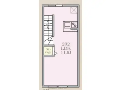 板橋区徳丸3丁目計画II期 AP(1LDK/2階)の間取り写真