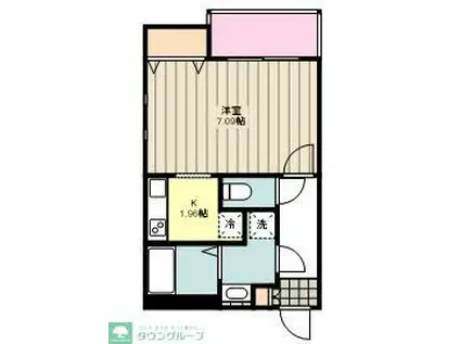 CHERIM立川(1K/2階)の間取り写真