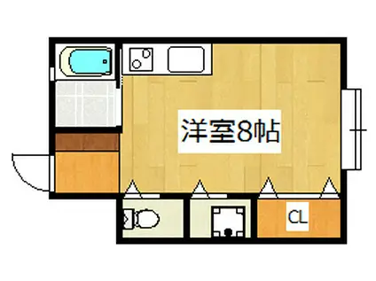 カーサ25(1K/2階)の間取り写真