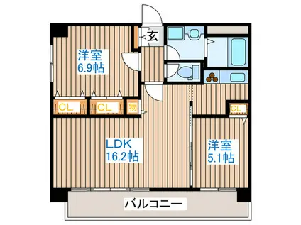グランジュールマンション高砂駅前(2LDK/7階)の間取り写真