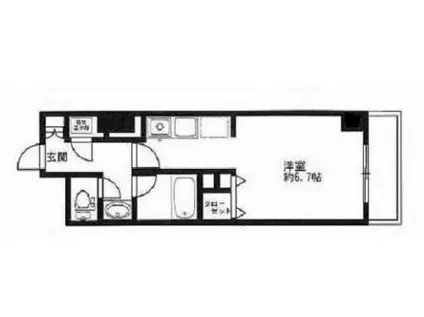 HF駒沢公園レジデンスTOWER(ワンルーム/21階)の間取り写真