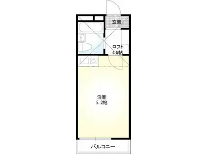 スカイピア上大岡(ワンルーム/2階)の間取り写真