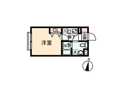 ME MOLA中村橋(1K/1階)の間取り写真