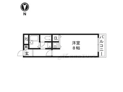 メゾンシャルマン(ワンルーム/2階)の間取り写真