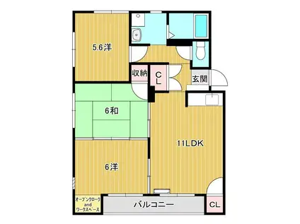 グランドルチェ(3LDK/1階)の間取り写真