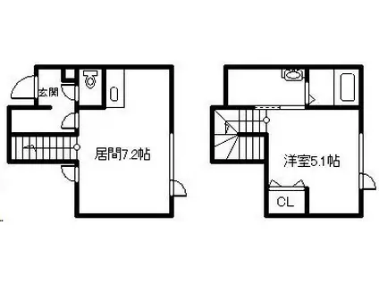SMILEII(1DK/1階)の間取り写真