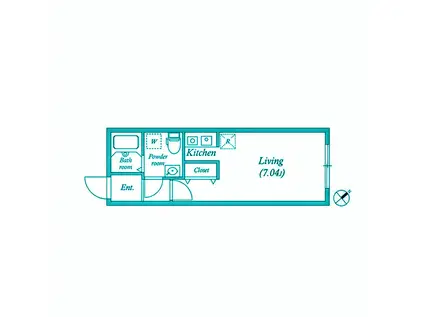 ブランシェ武蔵小山(1K/2階)の間取り写真