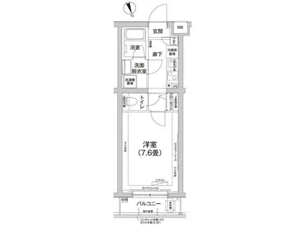 アイルエアポート羽田(1K/3階)の間取り写真