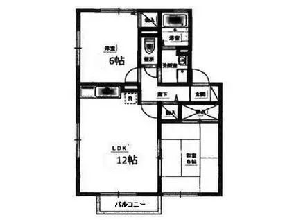 GRACE COTE3番館(2LDK/2階)の間取り写真