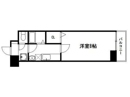 ビレイユ眞英四条柳馬場パートII(1K/5階)の間取り写真
