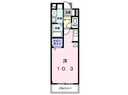 ピュアセルト森尾II(ワンルーム/2階)の間取り写真