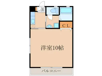 メープル西原(1K/3階)の間取り写真