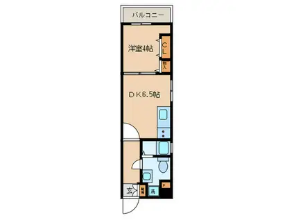 ORYZA三条西洞院(1DK/2階)の間取り写真