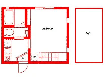 モンステラ鶴ヶ峰(1K/2階)の間取り写真