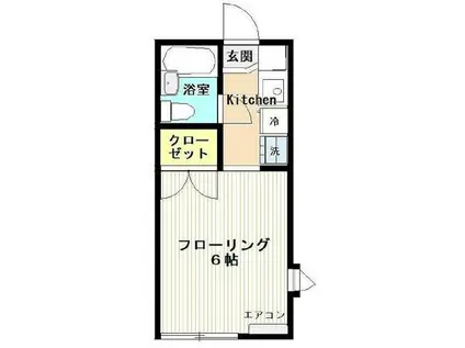 モンシャトー藤(1K/1階)の間取り写真