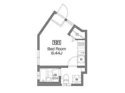 京王線 代田橋駅 女性限定 4月上旬入居可 先行契約のみ 無(ワンルーム/1階)の間取り写真