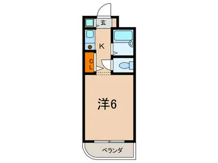 阪神本線 石屋川駅 徒歩7分 3階建 築36年(1K/3階)の間取り写真