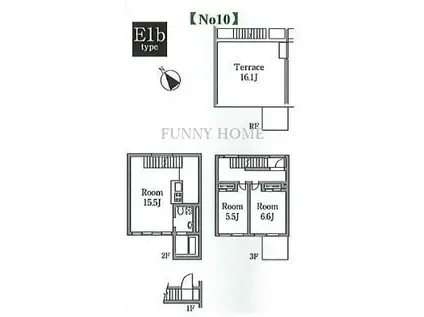 イル シエロ ラ フォレスタ(2LDK/2階)の間取り写真