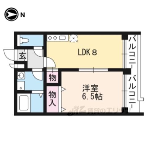 ブエナビスタ大津ウエスト(1LDK/B1階)の間取り写真