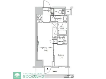 ザ・パークハビオ蕨(1LDK/3階)の間取り写真