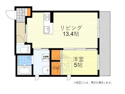 シャーメゾン蛍池 フロントオブステーション(1LDK/3階)の間取り写真