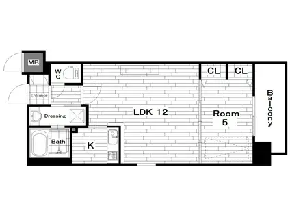 シオン光町(1LDK/8階)の間取り写真