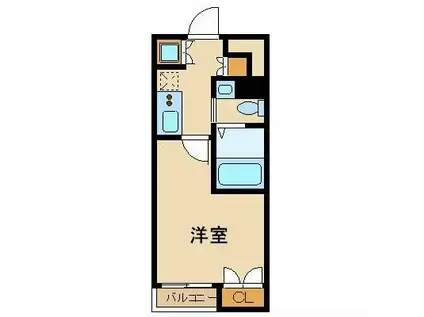 スカイコート東京ベイ 東雲(1K/2階)の間取り写真