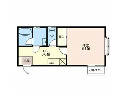 リバティハイツ(1DK/1階)の間取り写真