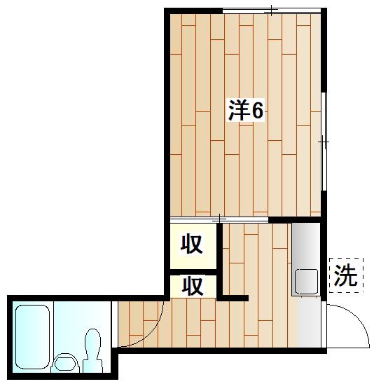 グリーンコーポ(1K/1階)の間取り写真