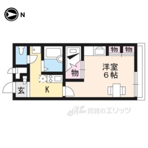 レオパレス伊藤(1K/2階)の間取り写真