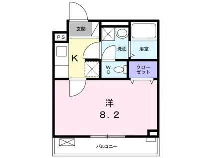 ドムス・三鷹(1K/3階)の間取り写真