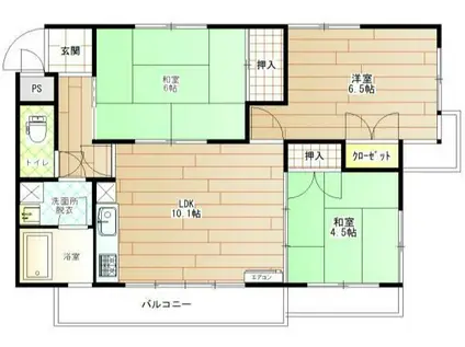 武藤ハイツ(3LDK/3階)の間取り写真