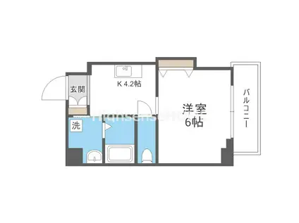 MONDO GALAXY(1K/3階)の間取り写真