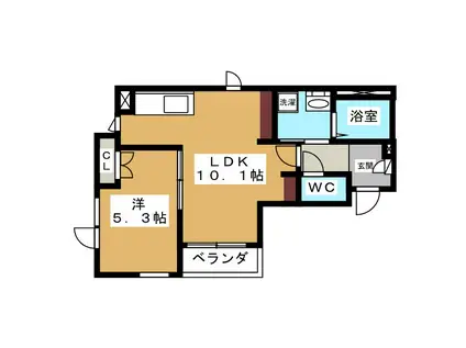 グランデ アルモニア(1LDK/3階)の間取り写真