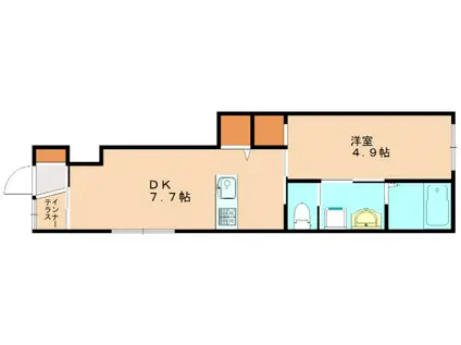 グランメゾン浅生(1DK/1階)の間取り写真