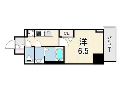 CREST TAPP DITA 神戸西パークフロント(1K/5階)の間取り写真