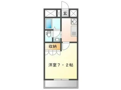 サンモールS・T(1K/1階)の間取り写真