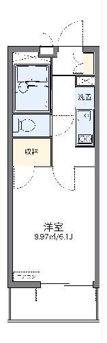 レオパレスひまわりIII(1K/1階)の間取り写真