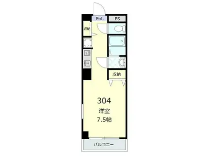 ヨコハマKYTビルディングヨコハマケイワイティービルディン(ワンルーム/3階)の間取り写真