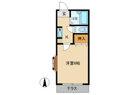 ネオハイム六番館(1K/1階)の間取り写真