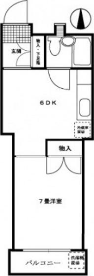 アイビーコーポ(1DK/4階)の間取り写真