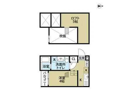 IVY菊井(1K/1階)の間取り写真