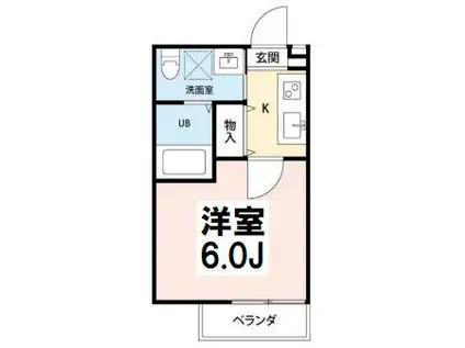 アットリラ行徳(ワンルーム/1階)の間取り写真