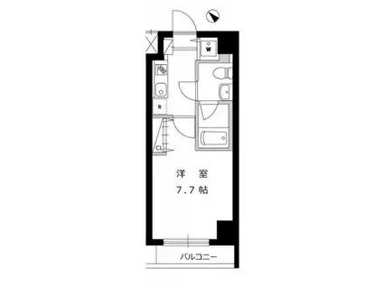 ハーモニーレジデンス田町(1K/5階)の間取り写真